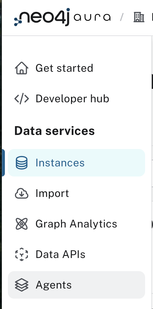 Data Services section with Agents