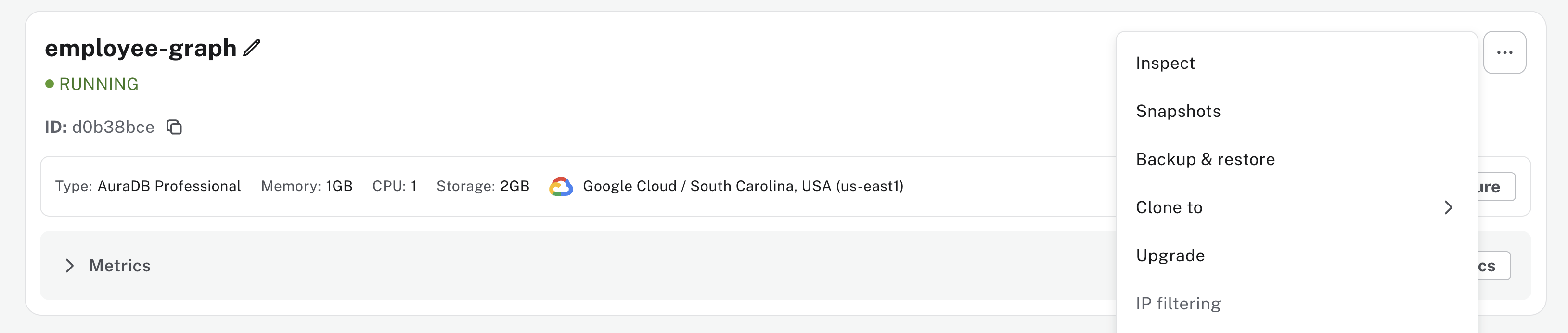 Restore the Employee DB from backup