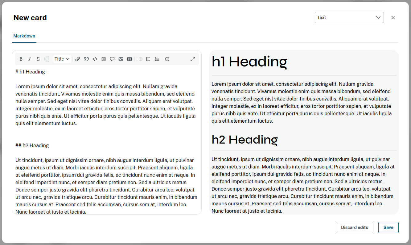 visualization text editor