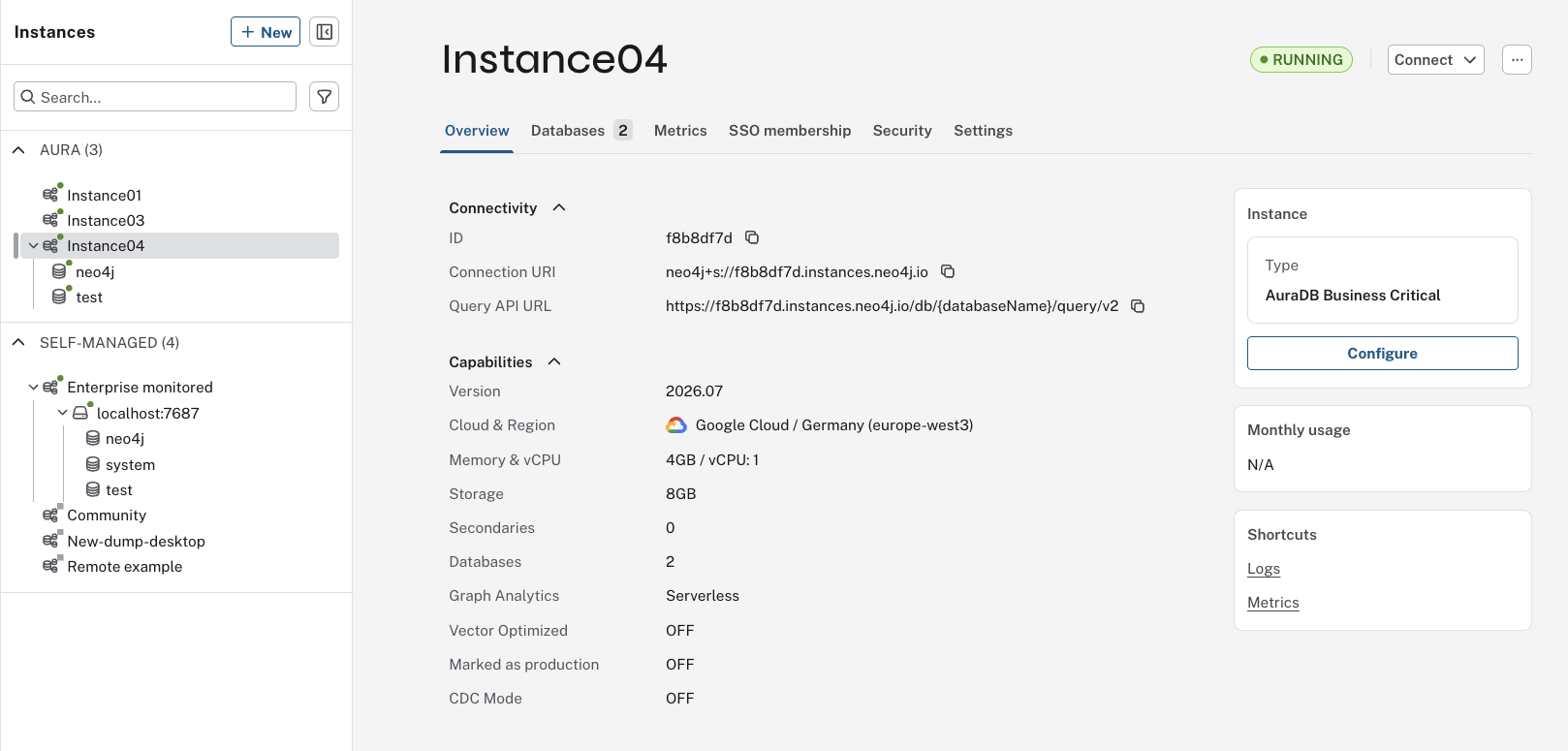 instance explorer