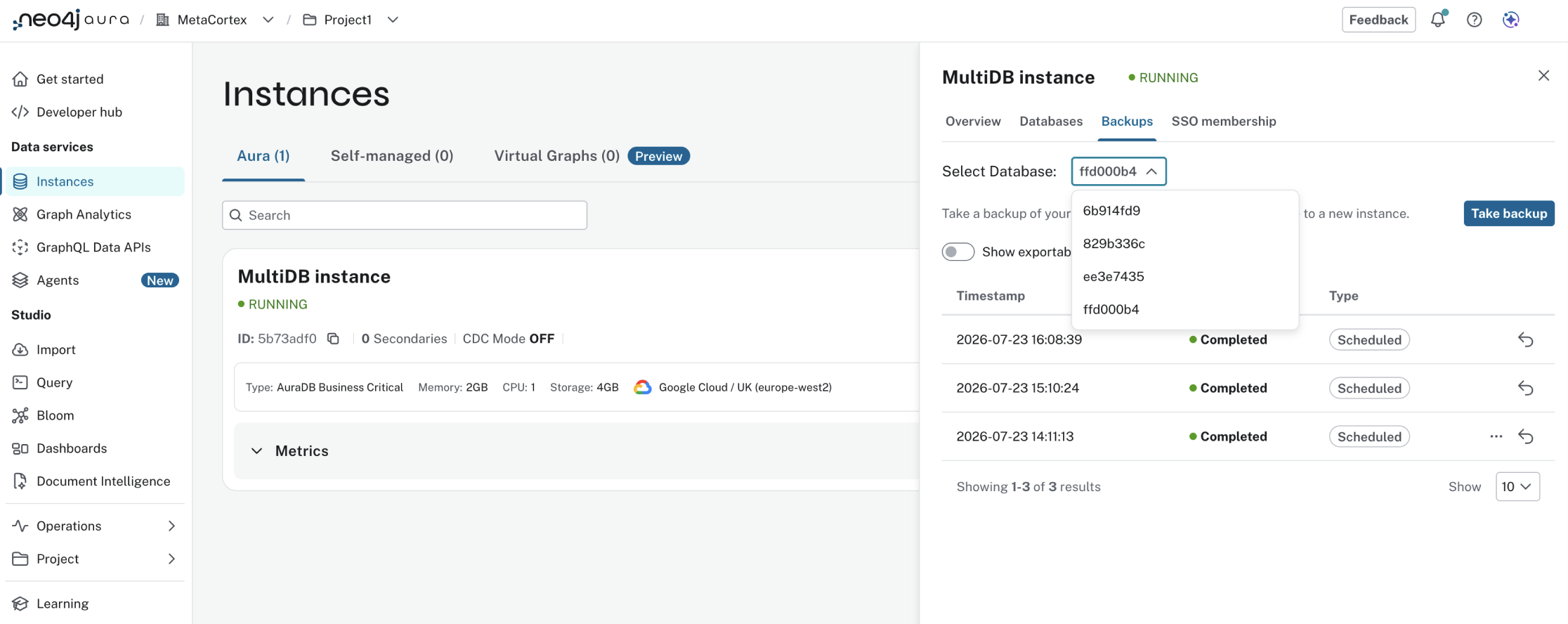 multidb backups