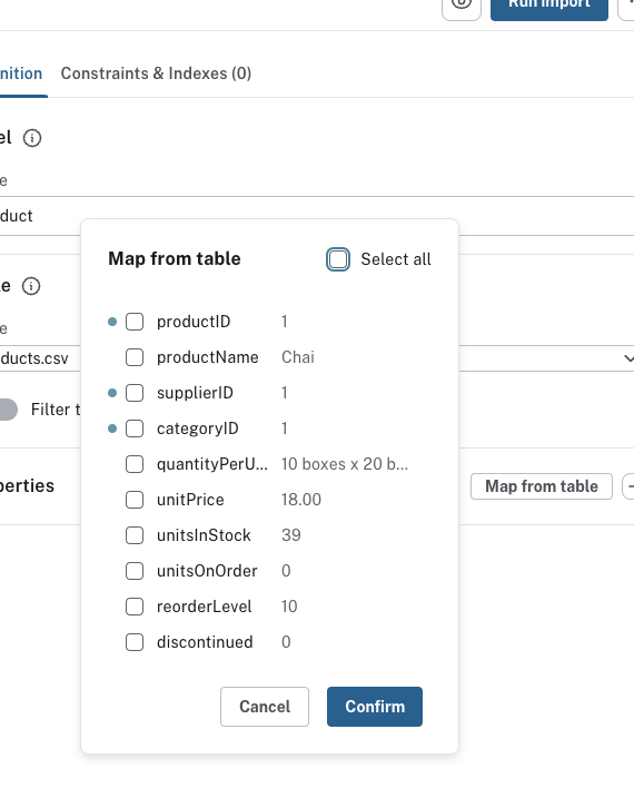 node mapping