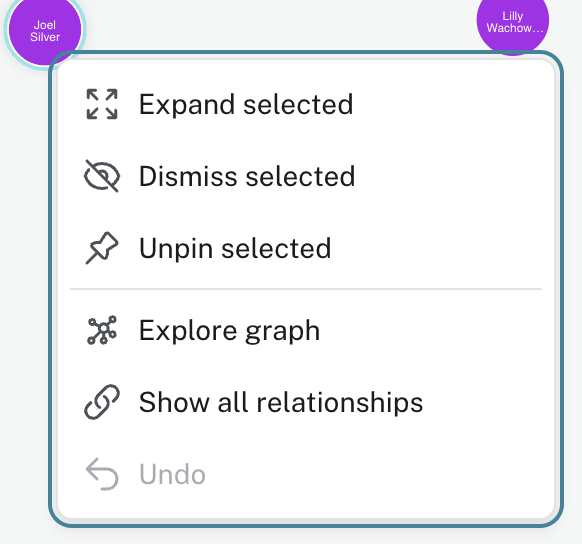 context menu