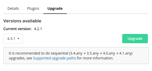 upgrade