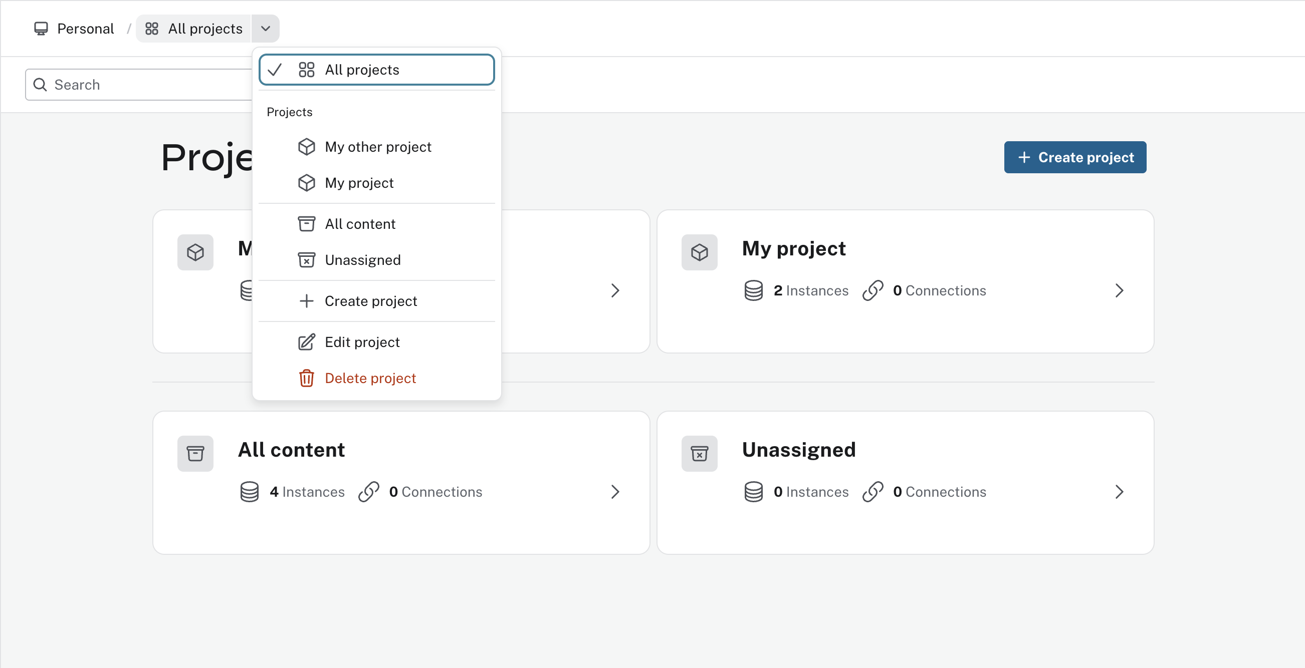all projects