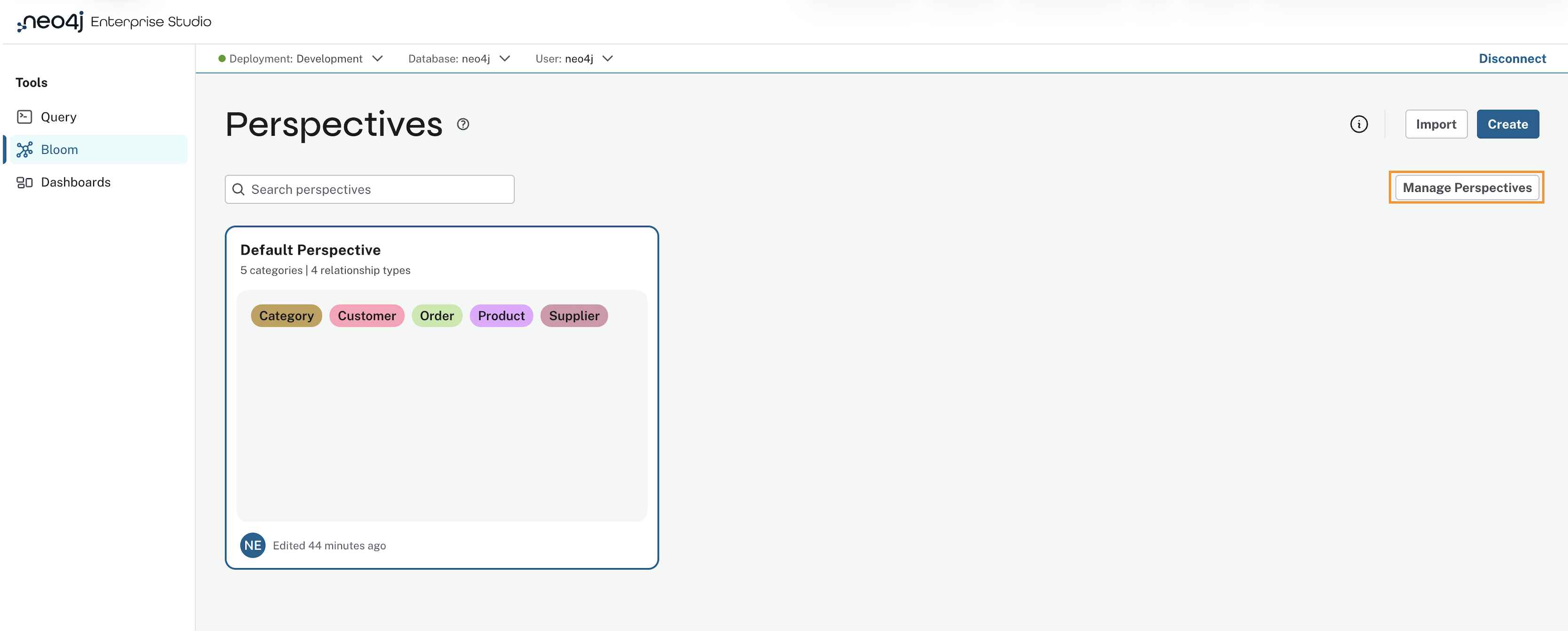 Bloom - Neo4j Enterprise Studio