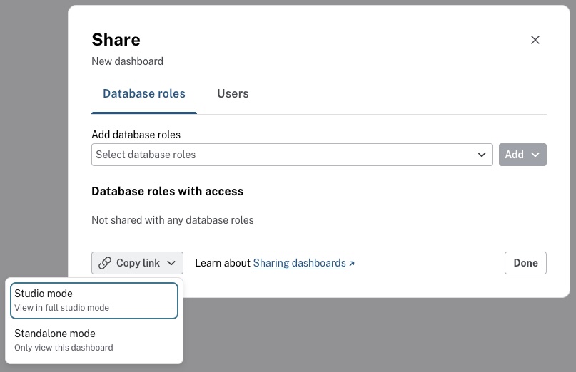share dashboard