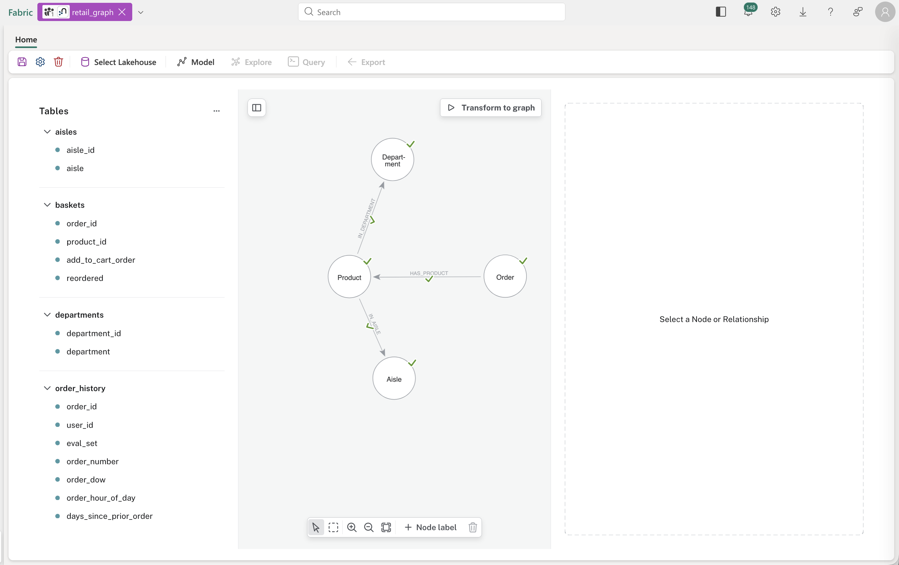 Review and edit the suggested graph model