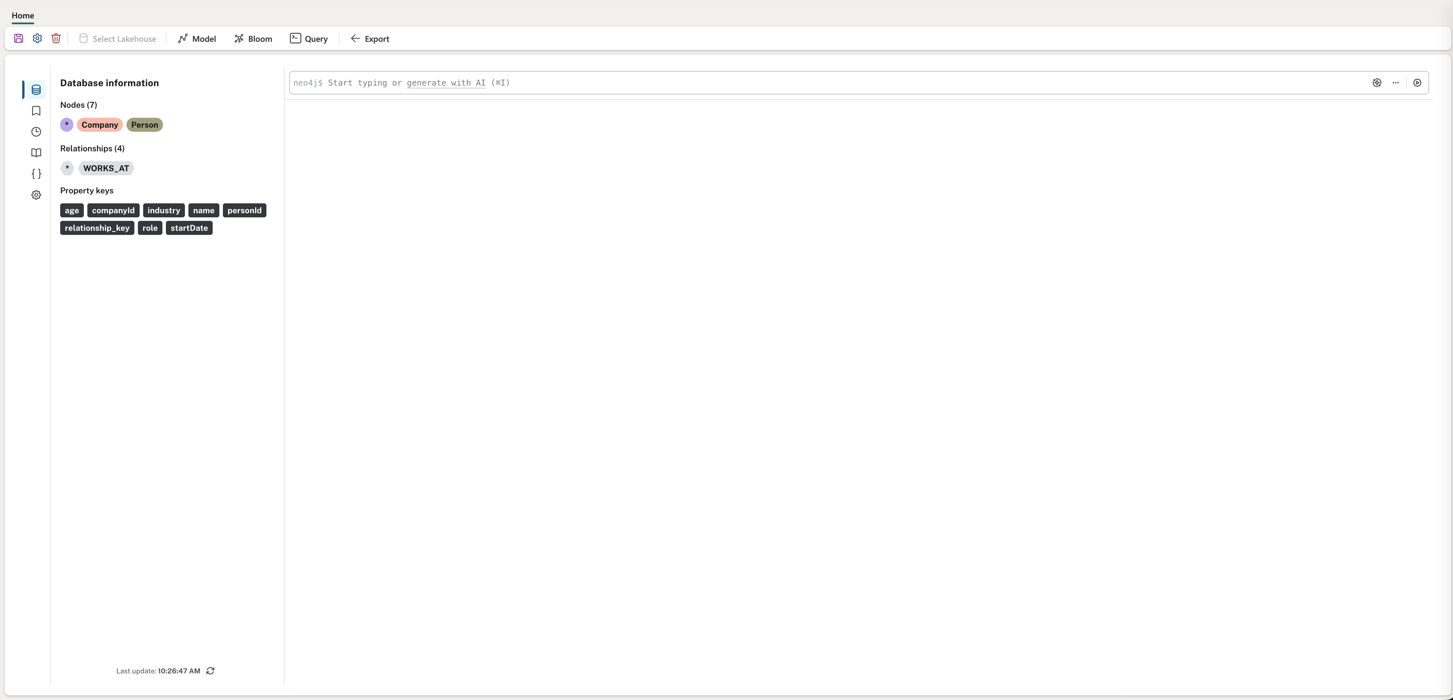 Query tab