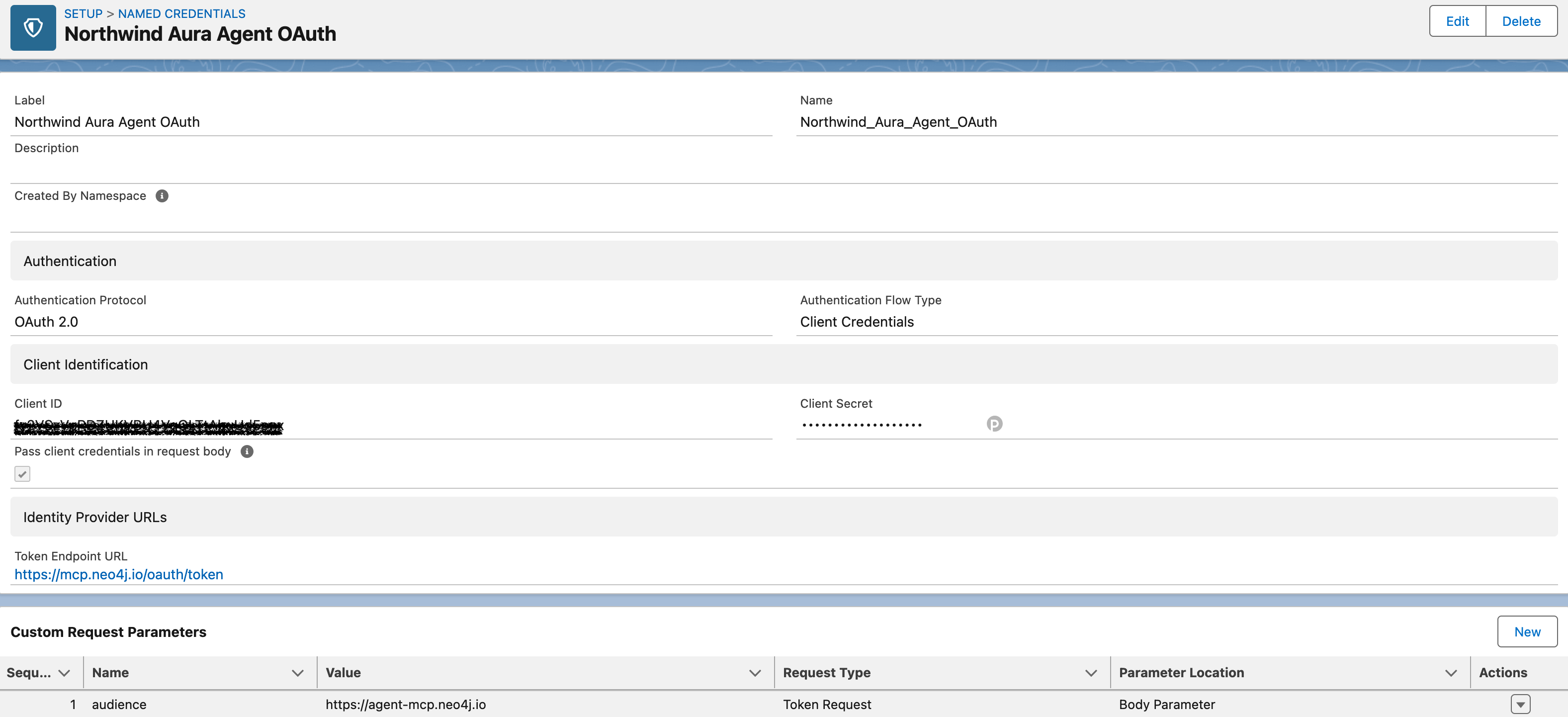 Salesforce OAuth External Auth Identity Provider configuration