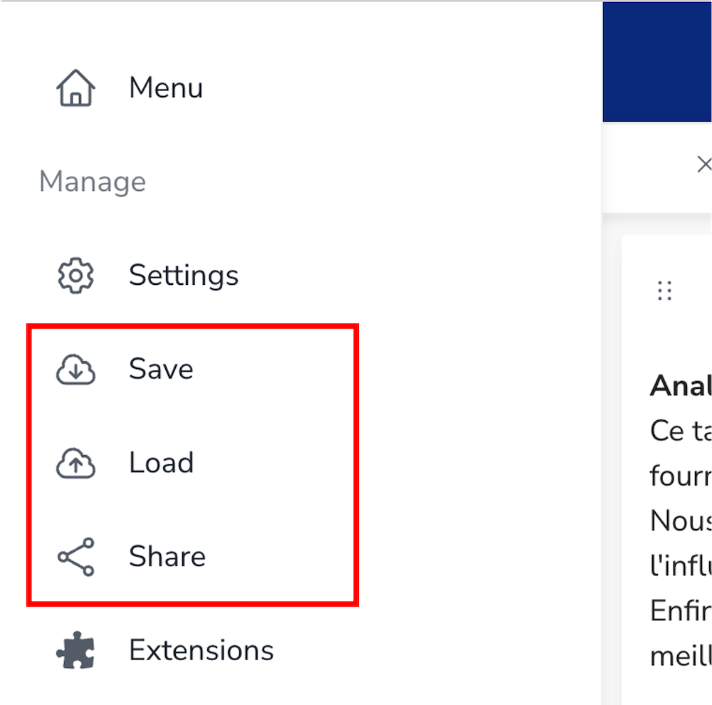 Save/Load/Share Button