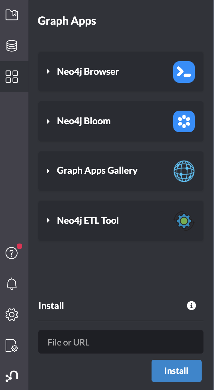graph apps drawer